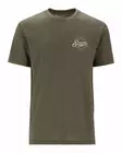 Simms Circle Lockup T-Shirt Military Heather - T-shirts herre - 694264678442 - 2
