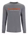 Simms Logo Shirt LS Athletic Heather - T-shirts herre - 694264656662 - 1