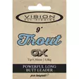 Vision Trout Leader 9' - Taperede Nylon -forfang - 6417512300902 - 3