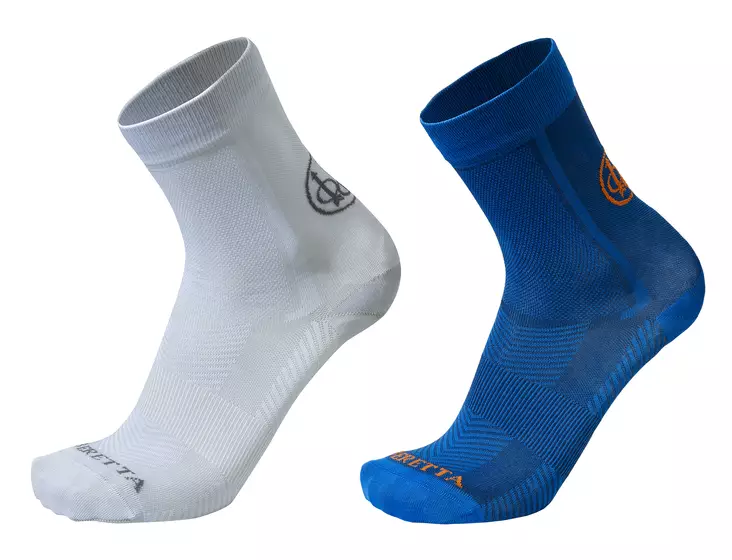 Beretta Short Shooting Socks White/Blue - Jægersokker - 8051832534982 - 1