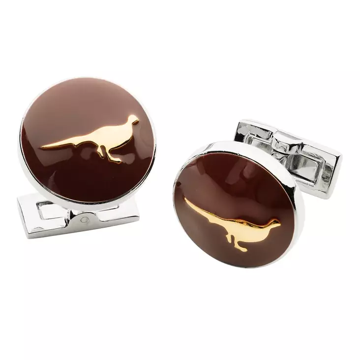 Laksen Pheasant Cufflinks BRG - Øvrigt jagttøj - 5707953338932 - 1