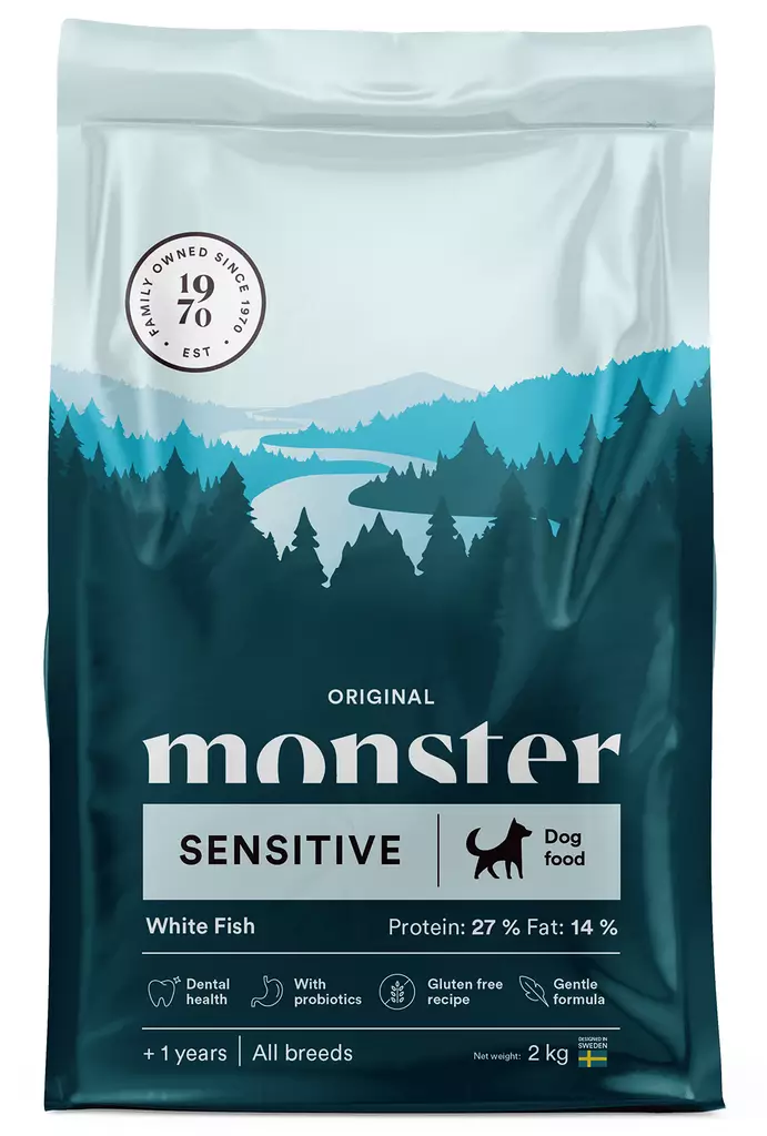 Monster Dog Original Adult Sensitive - Monster - hundefoder - 7350040124642 - 1