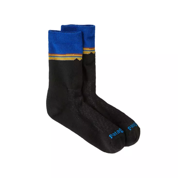 Patagonia Merino Wool Blend Crew Socks, Classic Fitz Roy: Viking Blue - Buffs og andre - 195699629622 - 1