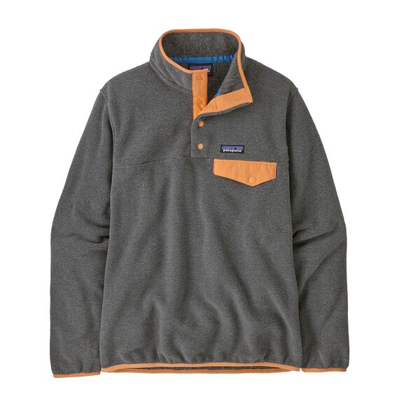 Patagonia W's LW Synch Snap-T P/O Nickel w Vivid Apricot - T-shirts - 196924528772 - 1