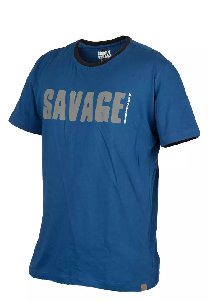 Savage Gear Simply Savage Tee Blue - T-shirts herre - 5706301570642 - 1
