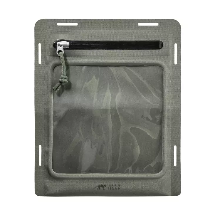 Tasmanian Tiger W-Pouch A5 WR Stone Grey Olive - Lommer til plate carriers - 4013236396522 - 2