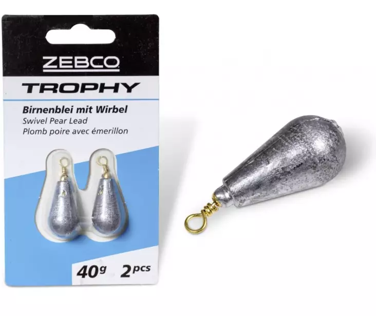 Zebco Trophy Swivel Pear Lead 2pcs - Jighoveder - 4029569269952 - 1