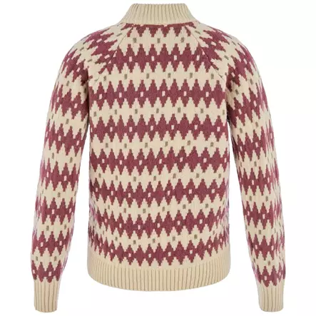 Fjällräven Jacquard Knit W Chalk White-True Red - Skjorter - 7323451213533 - 2