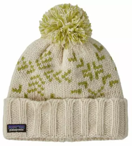 Patagonia Snowbelle Beanie Evergreen Flakes: Birch White - Huer - 196924766433 - 1