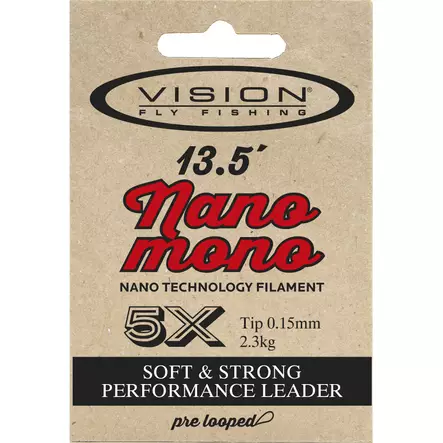 Vision Nano Mono Leader 13'5'' - Taperede Nylon -forfang - 6417512817523 - 2