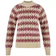Fjällräven Jacquard Knit W Chalk White-True Red - Skjorter - 7323451213533 - 1
