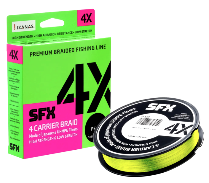 Sufix SFX 4 Carrier Braid 0,148mm Yellow - Fletteliner - 024777723153 - 1
