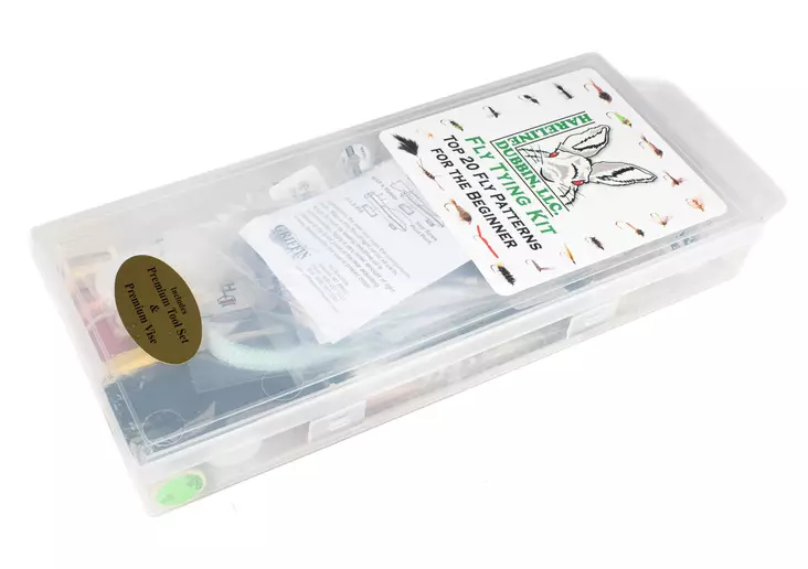 Hareline Fly Tying Kit w Premium Tools and Vise - Bindesæt - 762820168703 - 1