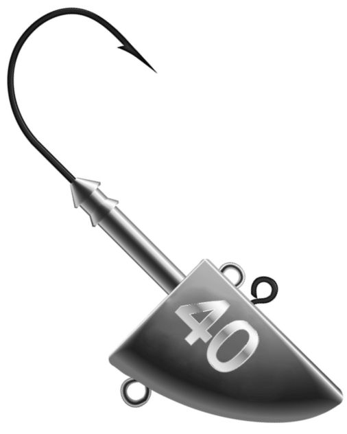 K.P Mustad Fish Head Vertical Jig Head 40g - Jighoveder - 6438239049233 - 1