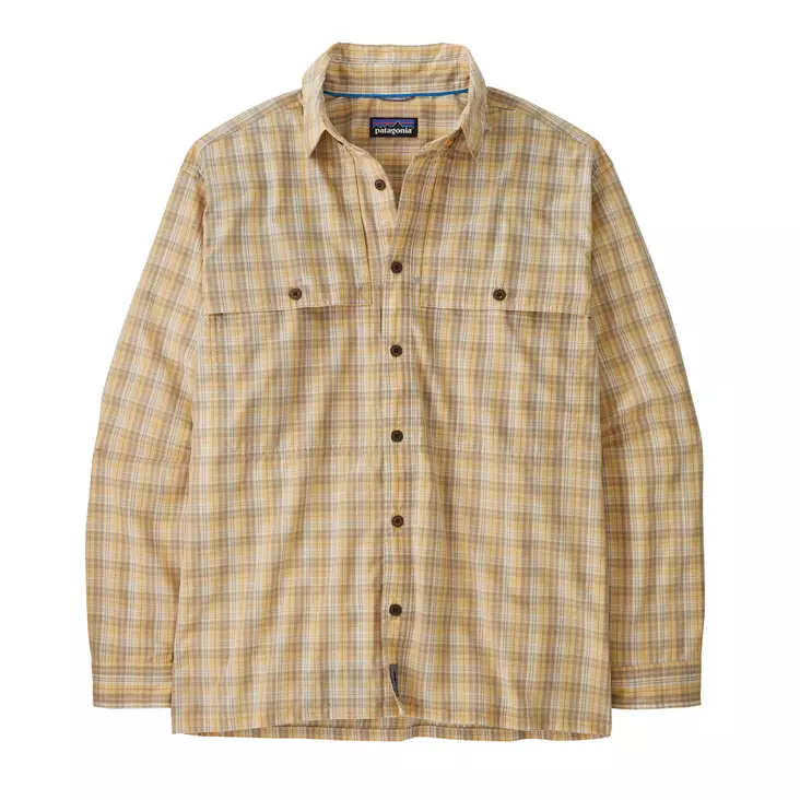 Patagonia Mens L/S Island Hopper Shirt Beeswax Tan - Skjorter - 196924824683 - 1
