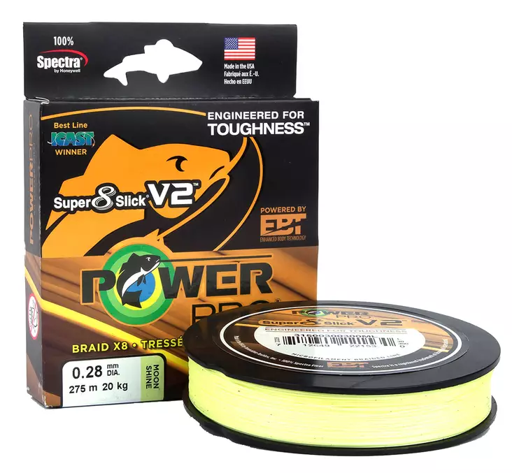 Power Pro Super 8 Slick V2 Moon Green - Fletteliner - 0712649221523 - 3