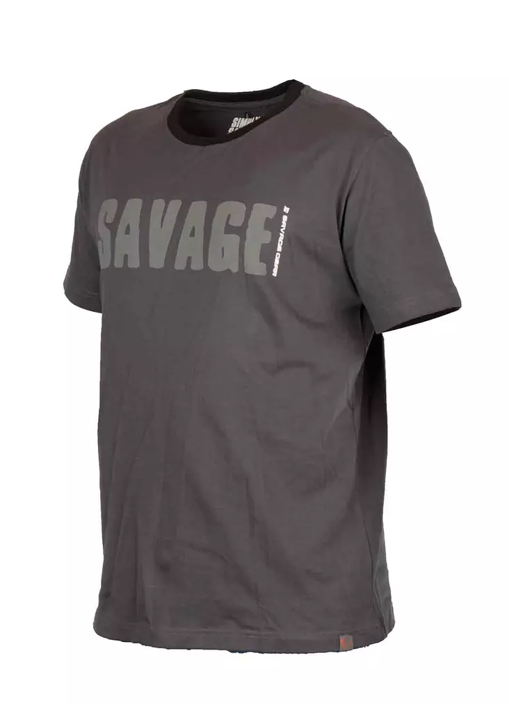 Savage Gear Simply Savage Tee Grey - T-shirts herre - 5706301570703 - 1