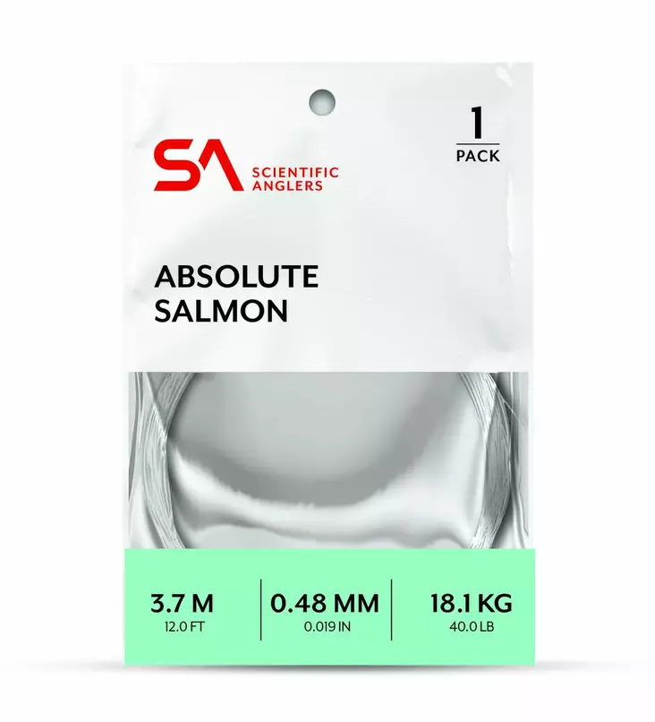 SA Absolute Salmon Leader 12ft - Taperede Nylon -forfang - 840309138543 - 1