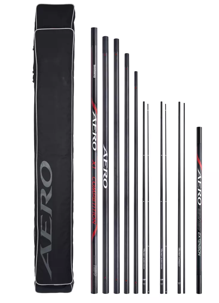 Shimano Aero X1 Pole Pack 11,50m 7pc + Kits + Extension - Fiskestænger - 8717009876773 - 1
