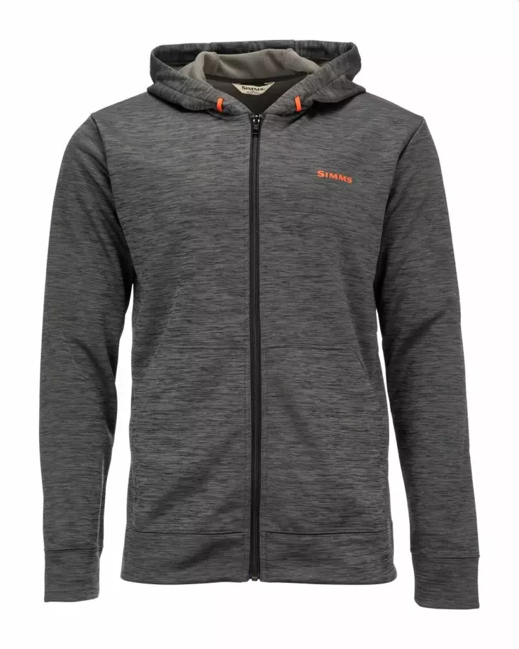 Simms Challenger Full-Zip Hoody Carbon Heather - Mellemlagjakker - 694264549353 - 1