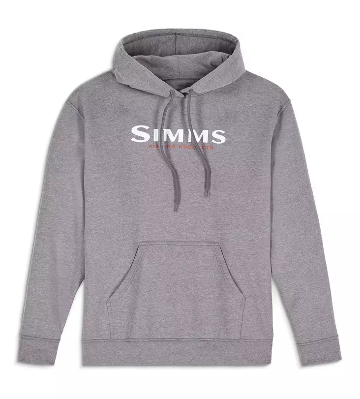 Simms Logo Hoody Grey Heather - Hættetrøjer - 694264696873 - 1