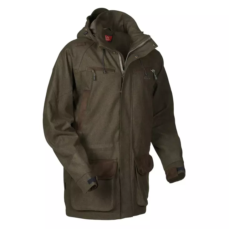 Swedteam Titan Loden Long Jacket Olive - Herrernes jagtjakker - 7330144053093 - 1