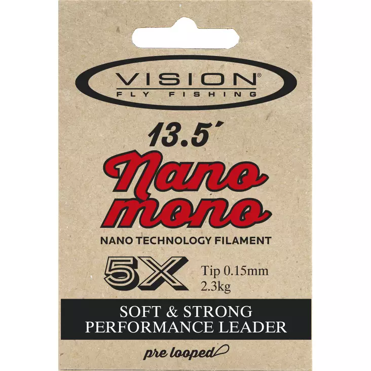 Vision Nano Mono Leader 13'5'' - Taperede Nylon -forfang - 6417512817523 - 2