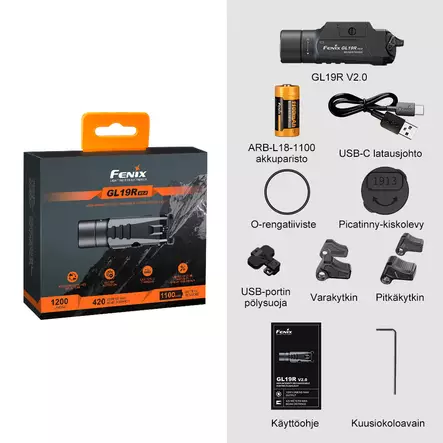 Fenix GL19R V2.0 1200 Lumen - Lommelygter - 6942870311524 - 2