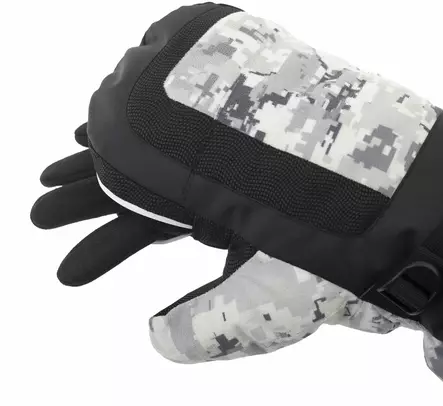 ISFOG Winter Glove is a very warm glove with an openable waterproof zipper. Suitable for winter conditions and, for example, snowmobiling, ice fishing, and hunting. Fingers can be quickly exposed if necessary. Easy to put on, the mitten opens generously over even a thicker sleeve. Comes with a separate inner glove. ISFOG Winter Glove Additional Information • waterproof • 200 g padding • waterproof 5000 mm • breathable 3000 mm • durable PU palm • wrist tightening • adjustable snow lock • wrist strap • material: softshell and fleece lining • sizes S/M and L/XL - Handsker - 6420071114774 - 2
