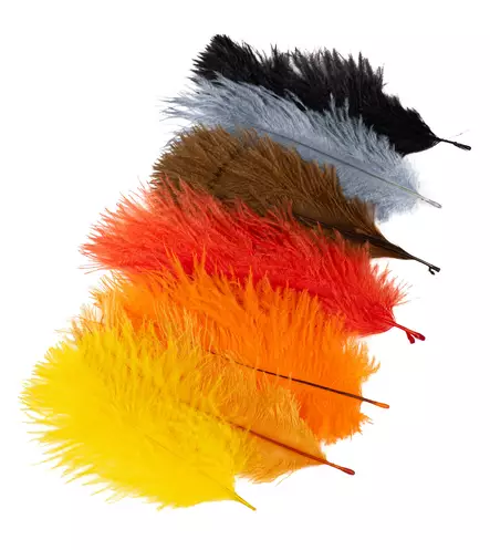 Silvergrey Mini Spey Ostrich Plumes - Øvrige fjer - 40450300044 - 1