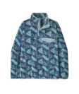 Patagonia W´s Lightweight Synchilla Snap T Pullover Jaguar Geo Blue Sage - Fleecetrøjer - 198077631484 - 1