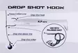 Shogun Drop Shot Hook #2 6pcs - Jighager - 6438239070794 - 2