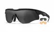 Wiley X WX Rogue Comm Grey & Clear & Light Rust - Matte Black - Skydeglas - 712316124324 - 1