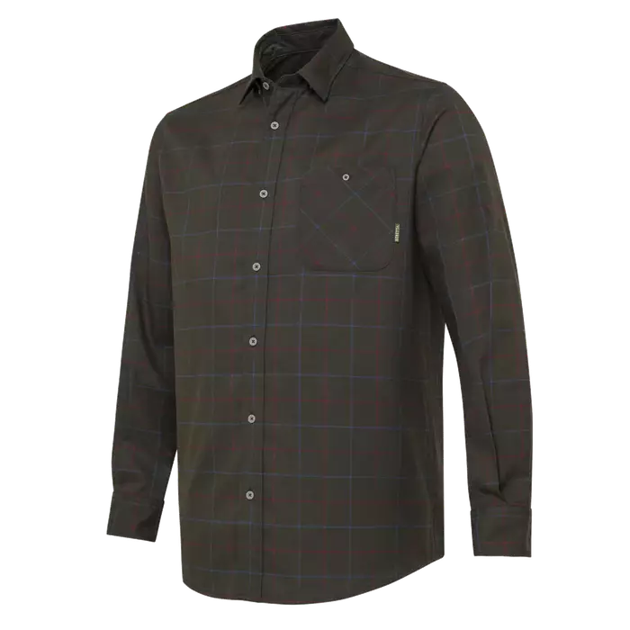 Beretta Jargo Stretch Shirt Bark & Burgundy Check - Jægertrøjer - 8051832670734 - 1