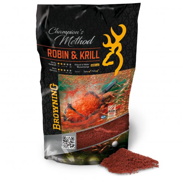 Browning Champion's Method Robin & Krill 1kg - Mæsk & boilies - 4029569248674 - 1