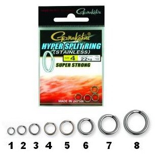 Gamakatsu Hyper Split Ring #6 60kg - Splitringe - 4534910812454 - 1