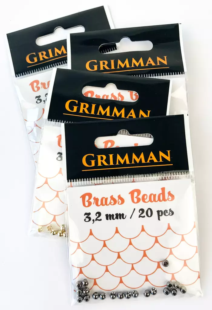 Grimman Brass Beads 3.2mm - Messinghoved - 11808024 - 1