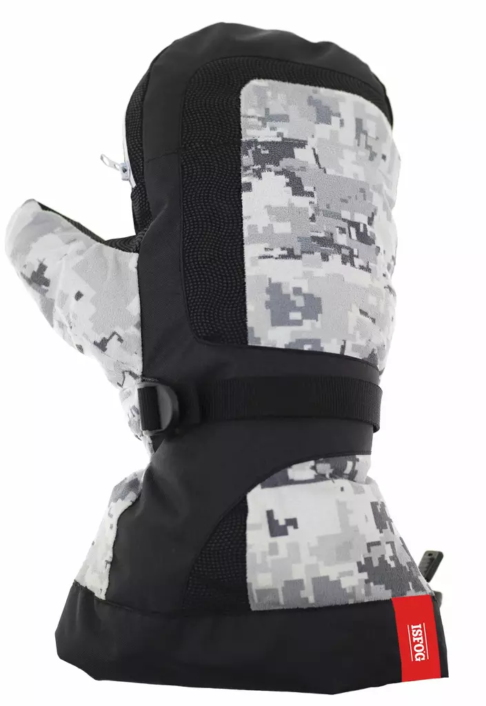 ISFOG Winter Glove is a very warm glove with an openable waterproof zipper. Suitable for winter conditions and, for example, snowmobiling, ice fishing, and hunting. Fingers can be quickly exposed if necessary. Easy to put on, the mitten opens generously over even a thicker sleeve. Comes with a separate inner glove. ISFOG Winter Glove Additional Information • waterproof • 200 g padding • waterproof 5000 mm • breathable 3000 mm • durable PU palm • wrist tightening • adjustable snow lock • wrist strap • material: softshell and fleece lining • sizes S/M and L/XL - Handsker - 6420071114774 - 1