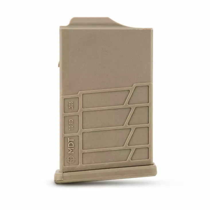 MDT Polymer AICS Magazine .308 Win / 6,5 Creedmoor 10 Round FDE - Magasiner til AICS rifler - 990482703714 - 1