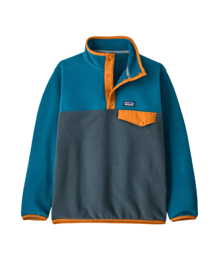 Patagonia Kids Lightweight Synch Snap-T Pullover Summit Blue - Fleecetrøjer - 198077962014 - 1