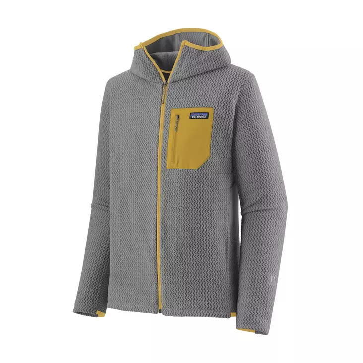 Patagonia M's R1 Air Full-Zip Hoody Salt Grey - Fleecetrøjer - 195699362284 - 1
