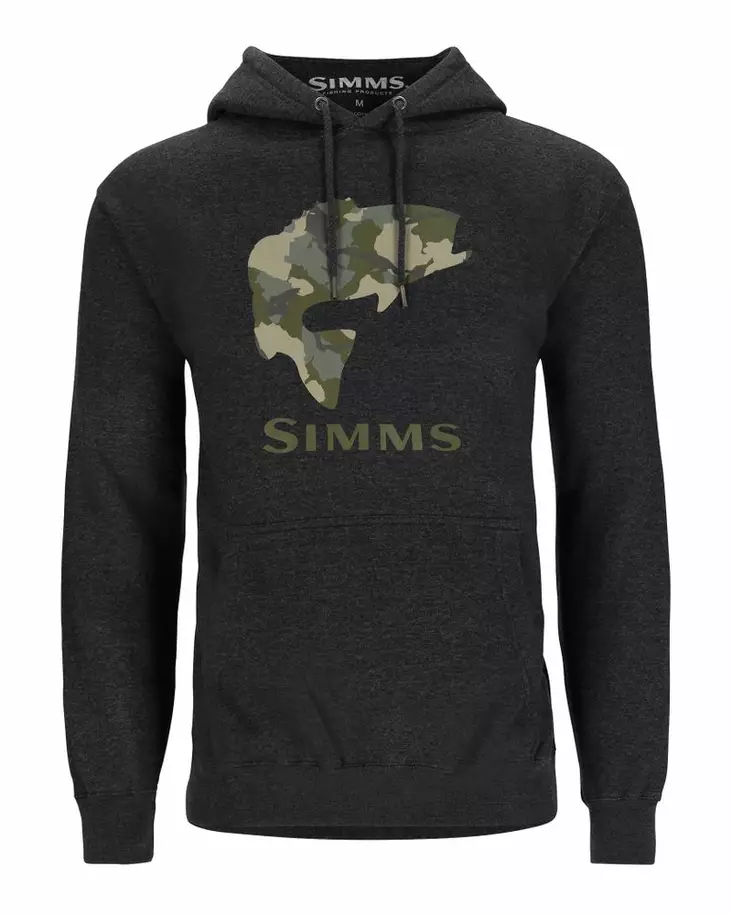 Simms Bass Fill Hoody Charcoal Heather - Hættetrøjer - 694264600894 - 2