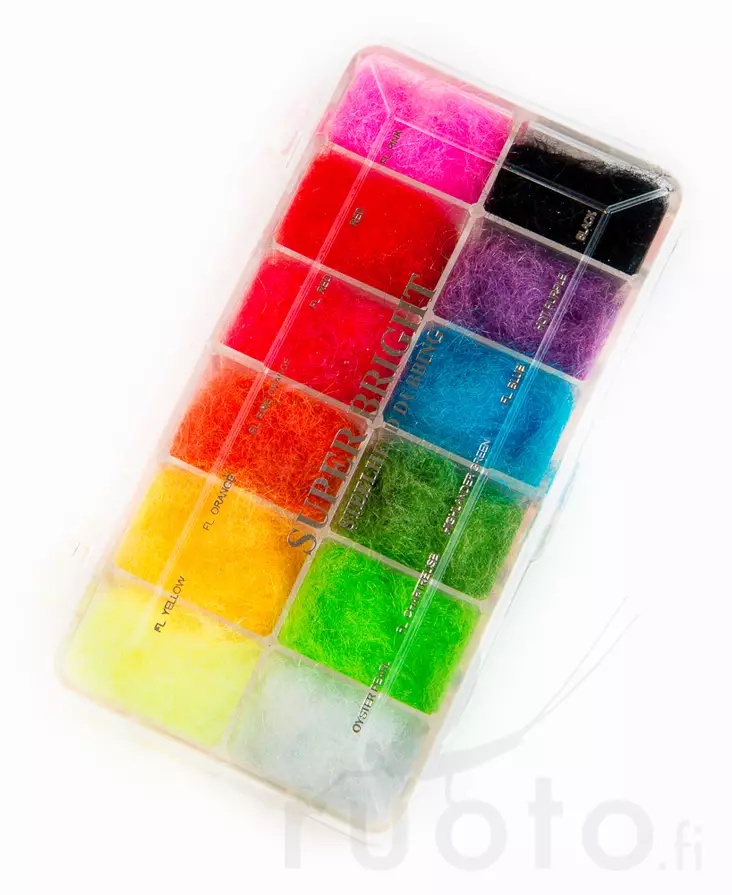 Wapsi Super Bright Steelhead Dispenser II -dubbinglajitelma - Dubbing sortimentsæt - 053526352214 - 1