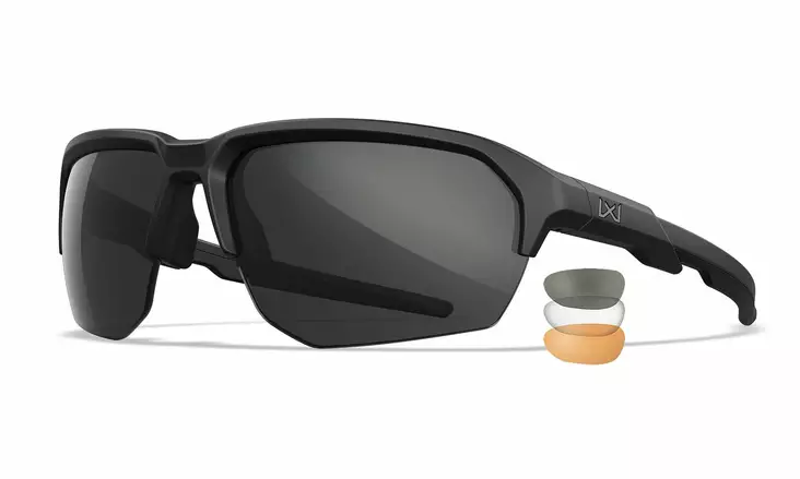 Wiley X WX Jakl Grey & Clear & Light Rust - Matte Black - Skydeglas - 712316091534 - 1
