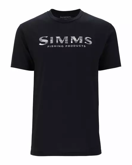 Simms Shroud Fill Logo T-Shirt Black - T-shirts herre - 694264678565 - 2