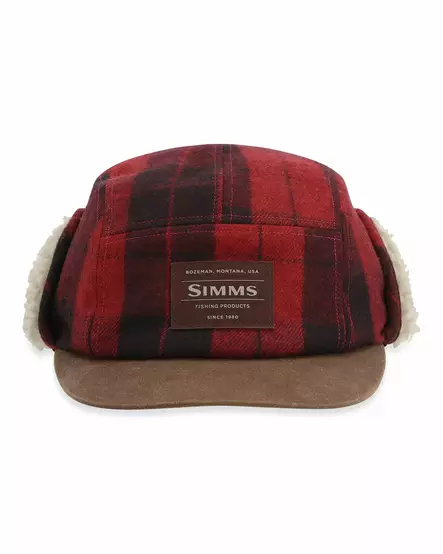 Simms Coldweather Cap Red Buffalo Plaid - Kasketter - 694264633205 - 1