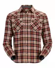 Simms Santee Flannel Mahogany/Tan Camp Plaid - Skjorter - 694264581575 - 1