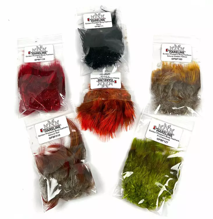 Hareline Golden Pheasant Body Feathers - Øvrige fjer - 404503000055 - 1
