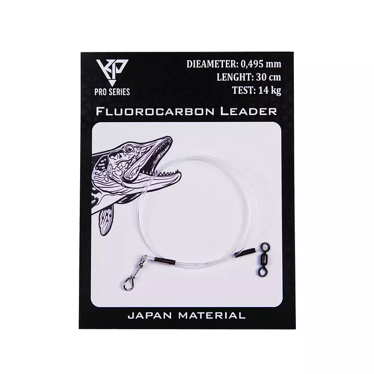 KP Fluorocarbon peruke 0,49mm 30cm - Forfangere - 6438239096855 - 1