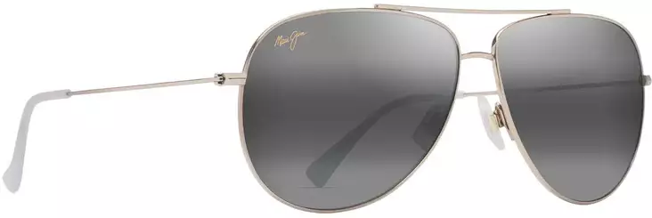 Maui Jim Hauoli XL - Shiny Light Gold Frame with Neutral Grey Lens - Plastlinser - 603429080075 - 1